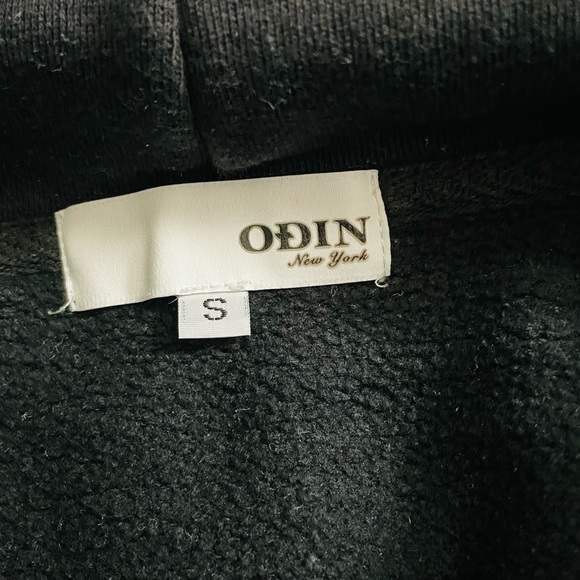 Odin New York Grin Face Screen Pullover Black Sweatshirt Men Hoodie Size: Small - Picture 4 of 4